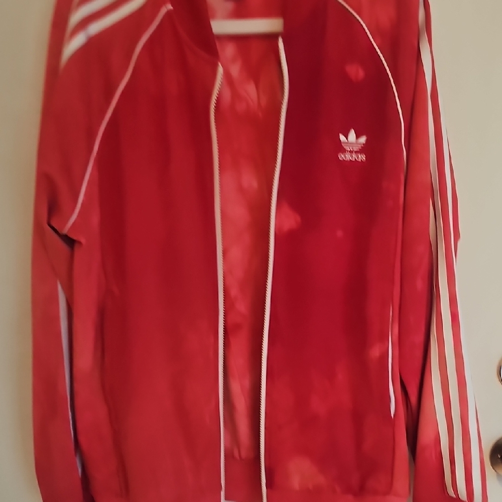 Adidas Colab With Pharrell Williams Red Jacket with White Accents